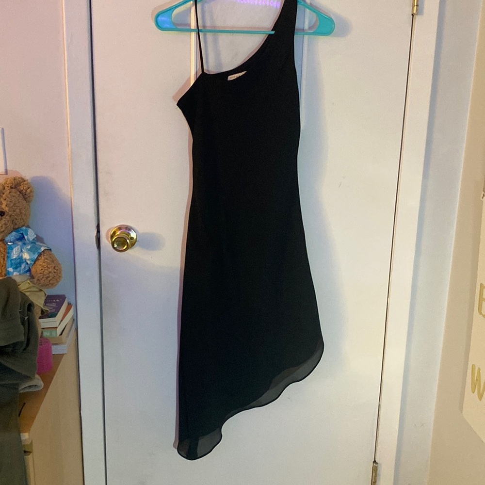 Black One Strap Middie Dress
